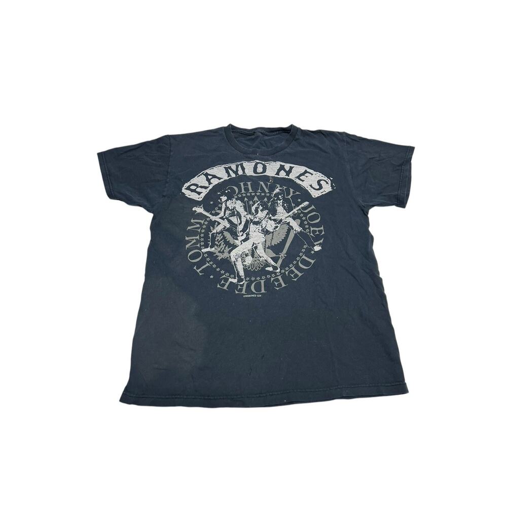 Ramones 1234 T-Shirt Men's Distressed Trashed Band Tee RocK Y2k SZ L